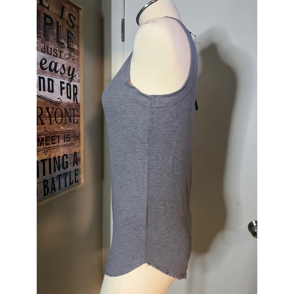 nwt womens gray tank top by nostalgia preshrunk very soft size large - Picture 5 of 9